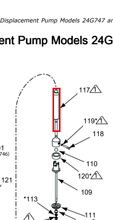Load image into Gallery viewer, Graco 902983 Rod, Displacement - highlighted in parts diagram
