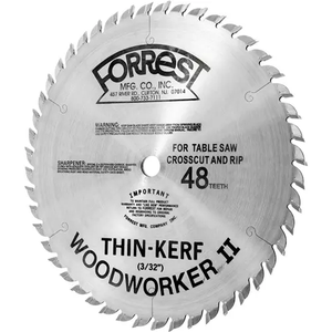 Grizzly Industrial Forrest T23526 - Woodworker Ii 10" X 5/8" 48T Circular Saw Blade