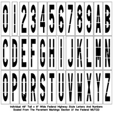 Load image into Gallery viewer, NewStripe Federal Individual Letter &amp; Number Stencil
