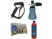 Load image into Gallery viewer, PF22 Wide Mouth Foam Cannon Kit with Nickel Plated Brass Spray Gun, Soap and QC Couplers