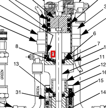 Load image into Gallery viewer, Graco 95/0850/11 Seal,pospk,1/4idx1/2od,std,p/v - highlighted in parts diagram