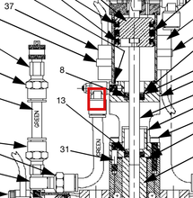 Load image into Gallery viewer, Graco 95/0883/11 Seal,pospk,1/8idx3/8od,std,p/v - highlighted in parts diagram