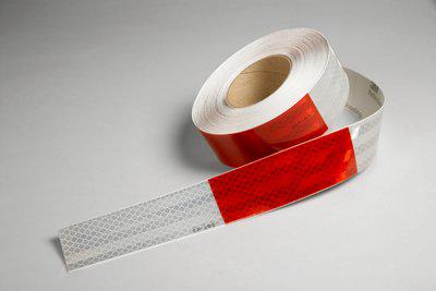 3M Flexible Prismatic Conspicuity Markings Series  Red/White 2