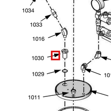Load image into Gallery viewer, Graco 01/1174-3/97 Bulkhead,1/4 Npt,tanklid,thin,tfm,alum - highlighted in parts diagram