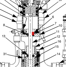 Load image into Gallery viewer, Graco A2000177 Rod,1052,mtr,188od,1.strk,ts - highlighted in parts diagram