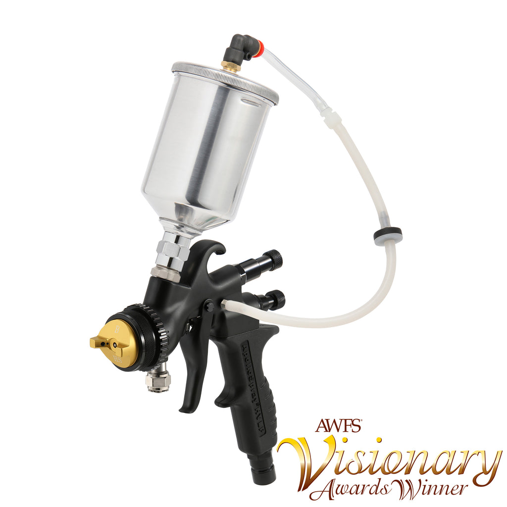 Apollo 7700 Metal Composite Black HVLP Compressed Air Spray Gun w/ 250cc Gravity Cup