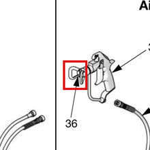 Load image into Gallery viewer, Graco AXM515 TIP,SPRAY, PERFORMAA - item 36 highlighted in the Graco 3A0732EN-U parts diagram