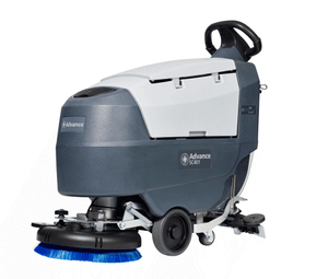 Advance SC401 17B Two 98 Ah maint-frre (gel) batteries, onboard charger and prolene brush, Scrubber