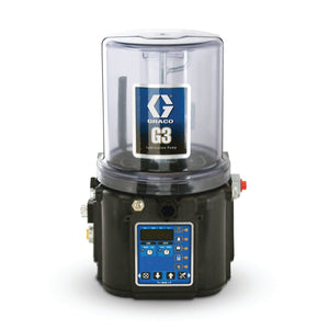 Graco G3™ Pro Grease Lubrication Pump, 24 VDC, 4 Liter, Follower Plate, Low Level with Controller, Remote Manual Run, CPC