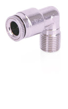 Load image into Gallery viewer, CSP Lubrication Point Fitting - Push-To-Connect Stud - 1/4 inch OD Tube x 1/8 inch NPT male 90°, 625 psi