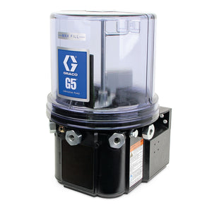 Graco G5™ Standard Grease Lubrication Pump, 24 VDC, 4 Liter, External Low Level, Vertical Oriented 5-Pin CPC