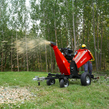 Load image into Gallery viewer, MechMaxx 6 inch KOHLER E-Start 429cc 14HP Gas Powered 4 - Wheel Drum Wood Chipper with Taillight, B150