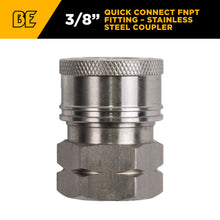 Load image into Gallery viewer, BE 3/8" Quick Connect Coupler x 3/8" FNPT, Stainless Steel, Boxed - 85.300.103SBEP - image 2