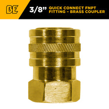 Load image into Gallery viewer, BE 3/8" FNPT Quick Connect Coupler, Brass, 4,000 PSI - 85.300.103 - image 2