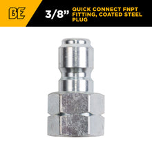 Load image into Gallery viewer, BE 3/8" Quick Connect Plug, 3/8" FNPT, Coated Steel, Boxed - 85.300.104BEP - image 2