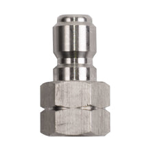 Load image into Gallery viewer, BE 3/8" Quick Connect Plug, 3/8" FNPT, Stainless Steel, Boxed - 85.300.104SBEP