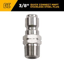 Load image into Gallery viewer, BE 3/8" Quick Connect Plug, 3/8" MNPT, Stainless Steel, Boxed - 85.300.105SBEP - image 2