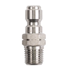 Load image into Gallery viewer, BE 3/8" Quick Connect Plug, 3/8" MNPT, Stainless Steel, 6,000 PSI - 85.300.105S