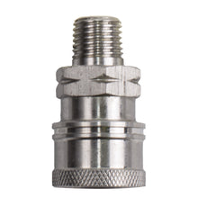 Load image into Gallery viewer, BE 1/4" Quick Connect Coupler, 1/4" MNPT, Stainless Steel, Boxed - 85.300.107SBEP