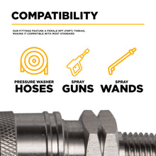 Load image into Gallery viewer, BE 1/4" Quick Connect Coupler, 1/4" MNPT, Stainless Steel, 6,000 PSI - 85.300.107S - image 3