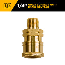 Load image into Gallery viewer, BE 1/4" Quick Connect Coupler, 1/4" MNPT, Brass, 4,000 PSI - 85.300.107 - image 2