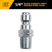 Load image into Gallery viewer, BE 1/4" Quick Connect Plug x 1/4" MNPT, Coated Steel, Boxed - 85.300.109BEP - image 2