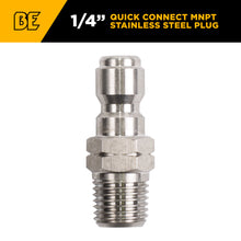 Load image into Gallery viewer, BE 1/4" Quick Connect Plug with MNPT, Stainless Steel - 85.300.109S - image 2
