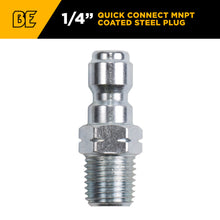 Load image into Gallery viewer, BE 1/4" Quick Connect Plug with MNPT, Coated Steel, 5,000 PSI - 85.300.109 - image 2