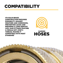 Load image into Gallery viewer, BE Brass 1/2" Female Garden Hose Coupler, Retail Packaged 85.300.138BEP - image 3