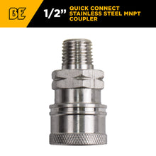 Load image into Gallery viewer, BE 1/2" Quick Connect Coupler MNPT, Stainless Steel 85.300.152S - image 2