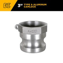 Load image into Gallery viewer, BE 3" Female NPT 8 TPI Type A Aluminum Camlock Adapter - 90.390.300 - image 2