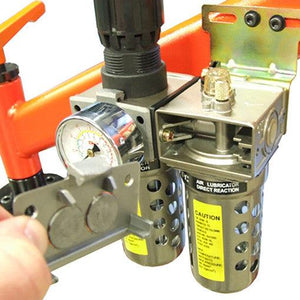 Baileigh Industrial - Double Arm Articulated Air Powered Tapping Machine, 1/8" to 1" Tapping Capacity, 74" Max Work Range