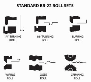 Baileigh Industrial Manually Operated Bead Roller, 22 Gauge Maximum Capacity, 7" Throat Depth