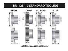 Load image into Gallery viewer, Baileigh Industrial - 220V 1Phase , 10&quot; Throat Depth Bead Roller for 12 Gauge Mild Steel, Includes 4 Sets of Rolls