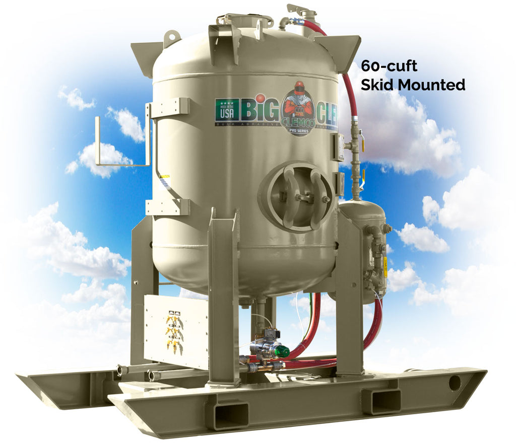 Clemco 30903  Pro-Series Big Clem Bulk Buster Blast Machine (60-cuft., 2-operator Stations w/ Pneumatic Remote: 62