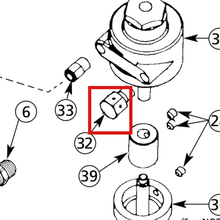 Load image into Gallery viewer, Binks 41-646 Diffuser - item 32 highlighted in the Binks part sheet 77-2796 parts diagram
