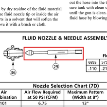 Load image into Gallery viewer, Binks 47-345 NEEDLE ASSM (7D &amp;18D) - item 29 highlighted in the Binks part sheet 2670R parts diagram