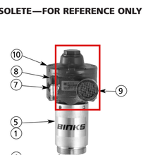 Load image into Gallery viewer, Binks 83-2815 Air Motor Machining (Bung Agitator) - item 10 highlighted in the Binks part sheet 77-2055R-4 parts diagram