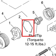 Load image into Gallery viewer, Binks JGA-156-K10 Spring Clip (Kit of 10) - item 2 highlighted in the Binks part sheet SB-2-168-E parts diagram