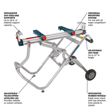 Load image into Gallery viewer, Bosch Gravity-Rise Miter Saw Stand with Wheels