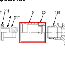 Load image into Gallery viewer, Graco C02076 CYLINDER - item 5 highlighted in the Graco 310543EN-E parts diagram