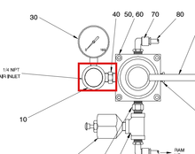 Load image into Gallery viewer, Graco C11023 Regulator,air - highlighted in parts diagram