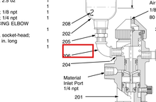 Load image into Gallery viewer, Graco C19888 Fitting, Elbow, Reducing - highlighted in parts diagram