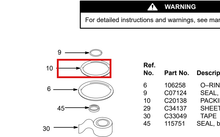 Load image into Gallery viewer, Graco C20138 Packing,o-ring - highlighted in parts diagram