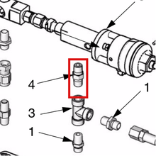 Load image into Gallery viewer, Graco C20482 FITTING, NIPPLE, HEX - item 4 highlighted in the Graco 311205EN-D parts diagram