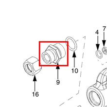 Load image into Gallery viewer, Graco C27063 ADAPTER, BALL SEAT - item 9 highlighted in the Graco 309739EN-E parts diagram