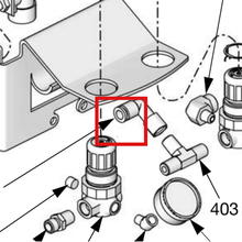Load image into Gallery viewer, Graco C38161 FITTING, ELBOW - item 405 highlighted in the Graco 3A0732EN-U parts diagram