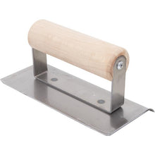Load image into Gallery viewer, Marshalltown CE384 6 X 3 Steel Concrete Edger3/8R, 1/2L-Curved Ends-Wood Handle (6/Pack)