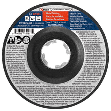 Load image into Gallery viewer, Bosch 4-1/2 In. x .098 In. X-LOCK Arbor Type 27A (ISO 42) 30 Grit Metal Cutting and Grinding Abrasive Wheel