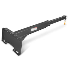 Load image into Gallery viewer, MechMaxx Adjustable Skid Steer Crane Jib Attachment, Manual Telescopic Manual Telescoping 6 FT - 10 FT, 5000 lbs Max Capacity, SSCJ50